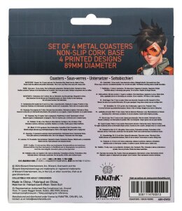 Overwatch Untersetzer 4er-Pack bedrucktes Metall