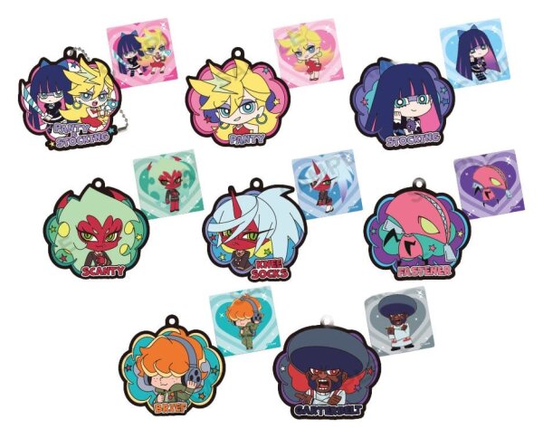 Panty & Stocking with Garterbelt Keyholder Gummi-Anhänger 5 cm Sortiment (10)