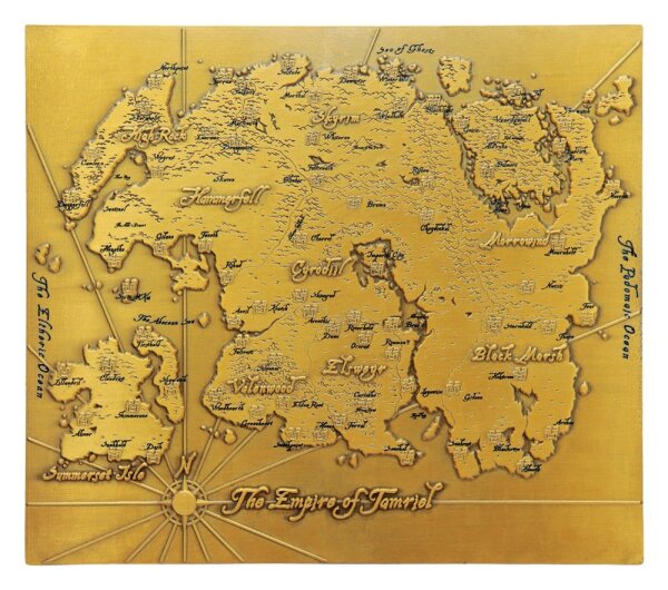 The Elder Scrolls Replik Metal Map of Tamriel Limited Edition 15 x 13 cm