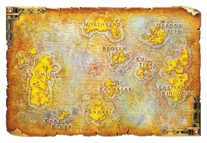 World of Warcraft Replik Metal Map of Azeroth Limited...