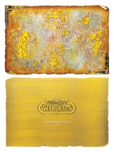 World of Warcraft Replik Metal Map of Azeroth Limited Edition 12 x 18 cm