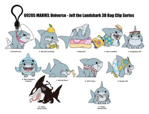 Marvel Rivals 3D PVC-Taschenanhänger Jeff the Land Shark Series 17 Display (24)