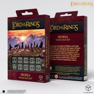 Der Herr der Ringe: 10er D6 Würfelset Moria (Glow in...