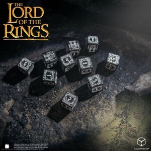 Der Herr der Ringe: 10er D6 Würfelset Moria (Glow in the dark)