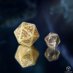 Elvish Jumbo 7er-Würfelset (Schimmernd Beige &...