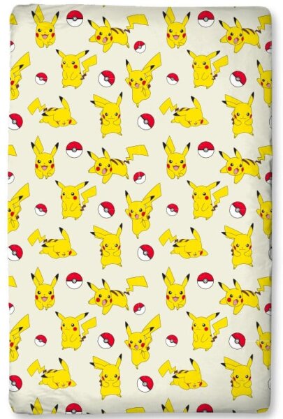 Pokemon Spannbetttuch Pikachu 90 x 200 cm