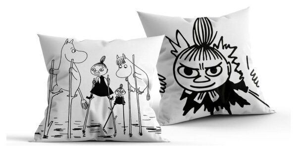 Moomin Dekokissen black & white 40 x 40 cm