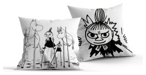Moomin Dekokissen black & white 40 x 40 cm