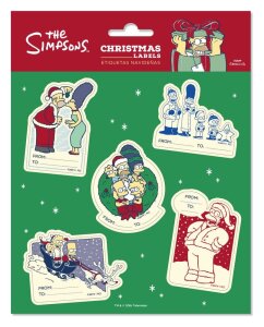 Die Simpsons Selbstklebende Weihnachtsetiketten Premium (10)