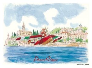 Porco Rosso Puzzle und Staffelei Savoia water landing...