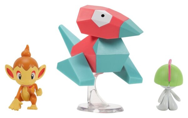 Pokemon Battle Figure Set Actionfiguren Panflam, Trasla & Porygon (3er-Pack)