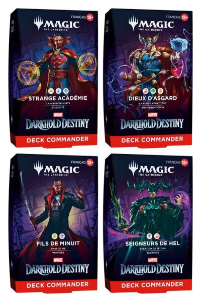 Magic the Gathering Marvel: Darkhold Destiny Commander-Decks Umkarton (4) französisch