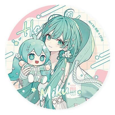 Character Vocal Series 01: Hatsune Miku Miku Hug Series Anstecknadel: Flower Ver. 8 cm Umkarton (10)