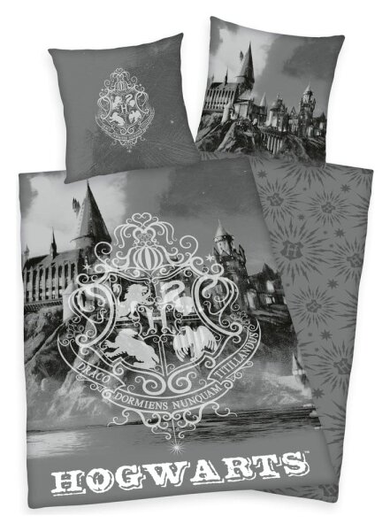 Harry Potter Bettwäsche Hogwarts Gray 135 x 200 cm