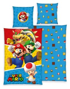 Pokemon Bettwäsche Super Mario (Mario, Luigi, Toad,...