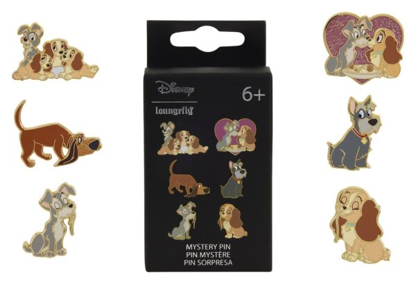Disney by Loungefly Ansteck-Pins Lady and the Tramp Blind Display (12)
