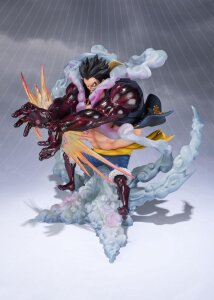 One Piece FiguartsZERO PVC Statue Monkey D. Ruffy Gear 4 Leo Bazooka Reissue 18 cm