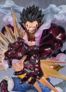 One Piece FiguartsZERO PVC Statue Monkey D. Ruffy Gear 4 Leo Bazooka Reissue 18 cm